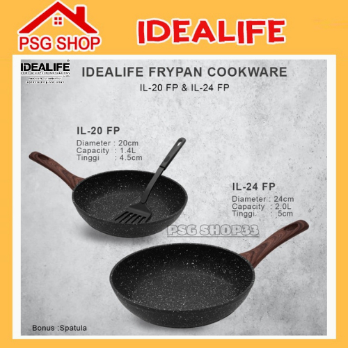 IDEALIFE Frypan - Wajan Penggorengan Anti Lengket