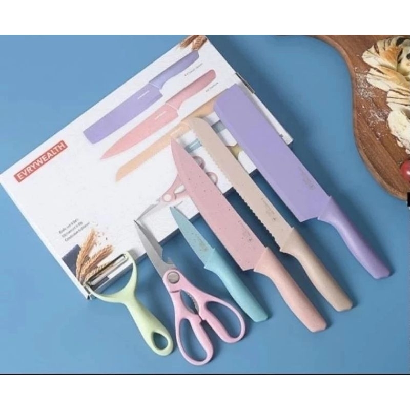 Pisau Set 6 in 1 / Corrugated Kitchen Knife