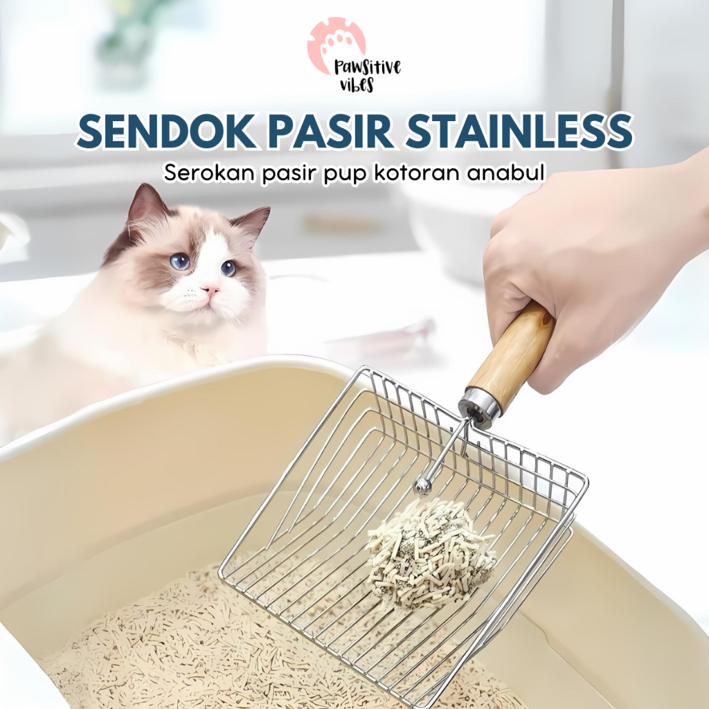 Sekop Serokan Pasir Stainless JUMBO PREMIUM QUALITY - Sekop Serokan Pasir Stainless - Sekop Kucing