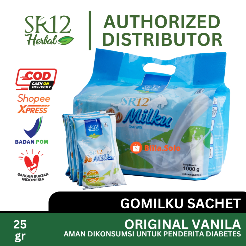 

SR12 Sachet Gomilku Renteng Original 25gr isi 40pcs Saset Renceng Go Milku Ori Susu Etawa Bubuk