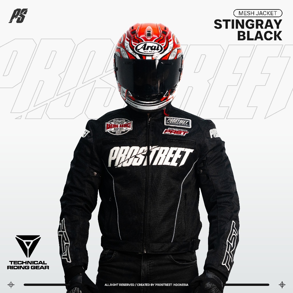 Jaket Mesh Prostreet Stingray Black