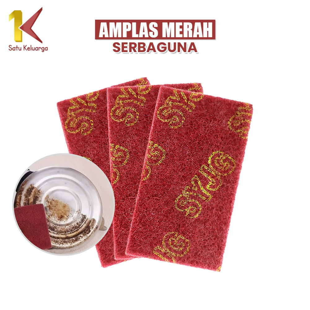 Satu Keluarga Amplas Serbaguna Bersihkan Kerak Panci C1051 Spon Cuci Piring Serabut Stainless Scote 