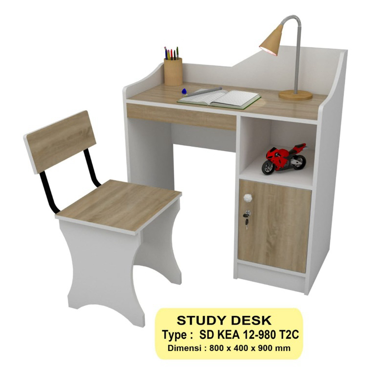 KEA PANEL MEJA BELAJAR ANAK + KURSI