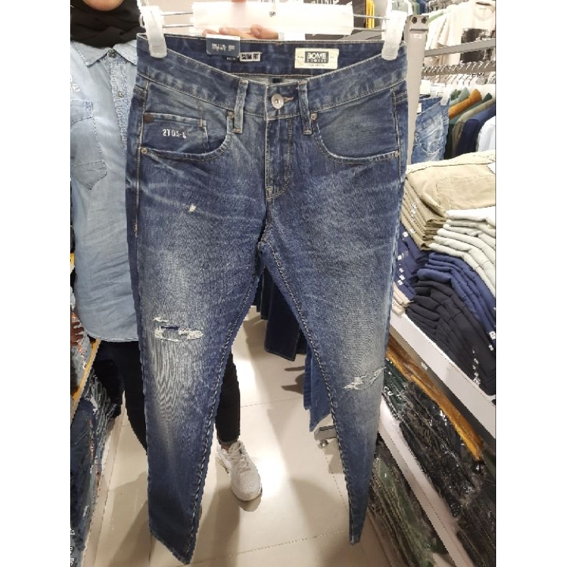 BOMBBOOGIE CELANA JEANS PANJANG PRIA SLIM FIT ORI MATAHARI
