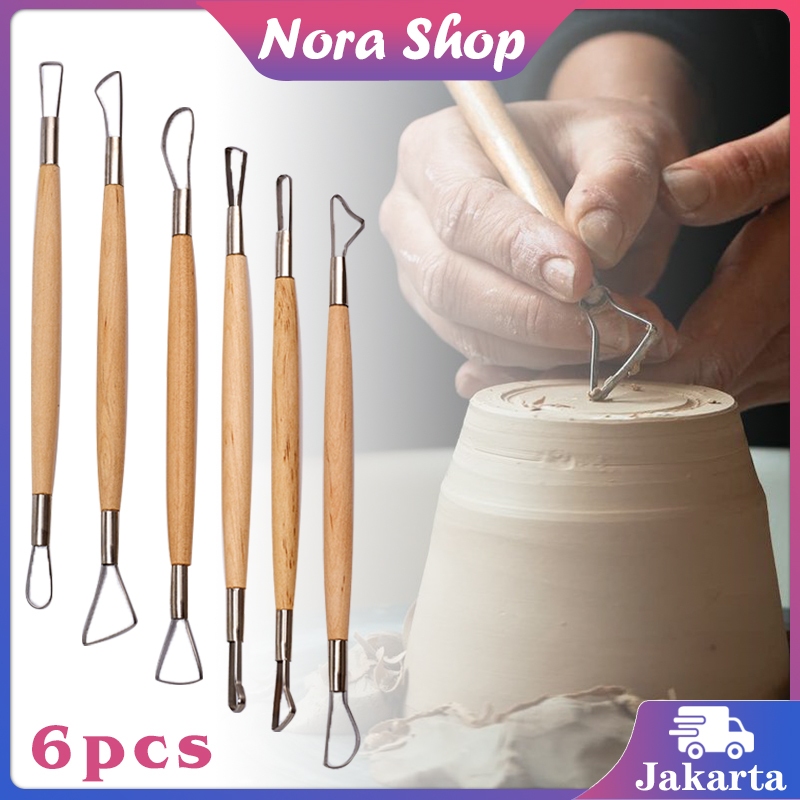 

6pcs Alat Ukir Clay Alat Sculpting Clay Fondant Clay Knife Pottery Clay Tool Untuk Ukir