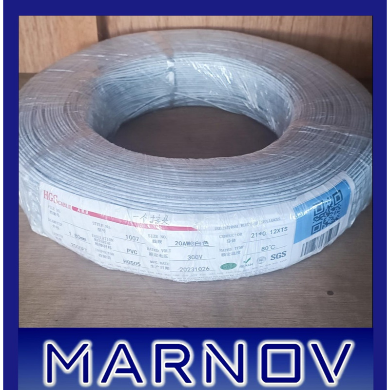 AWG 20 Putih AWG20 Kabel Cable Serabut Roll Silver Tinned Timah