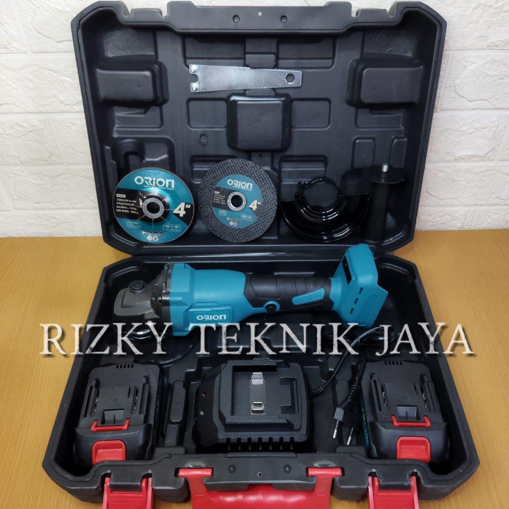 MESIN GERINDA BATERAI ORION CORDLES ANGLE GRINDER GERINDA ORION CAG100