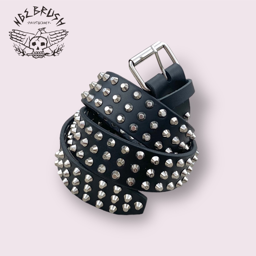 NBRS Studded Belt MISERY || Ikat Pinggang Punk Leather Vintage Spike Stud Topong