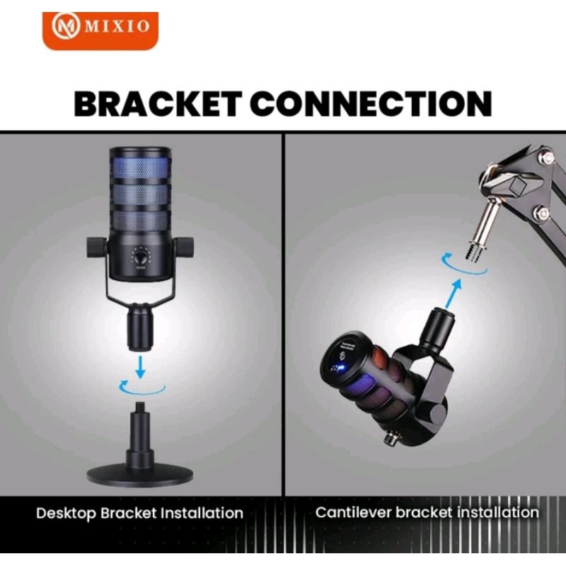 MIXIO TL-H1 Condenser Microphone USB Type-C with RGB Streaming &Gaming