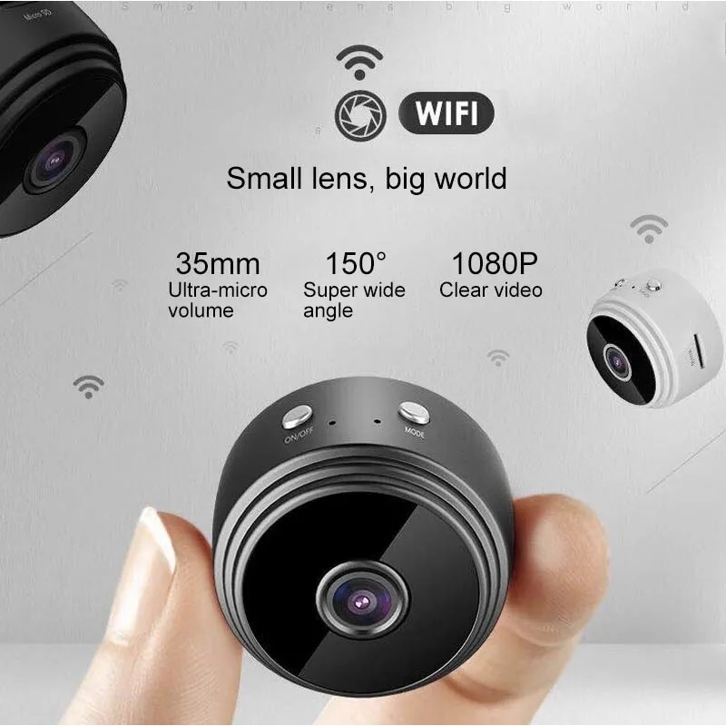 KAMERA CCTV MINI NON KABEL WIFI BISA REC FULL HD 1080 KECIL TERSEMBUNYI MURMER