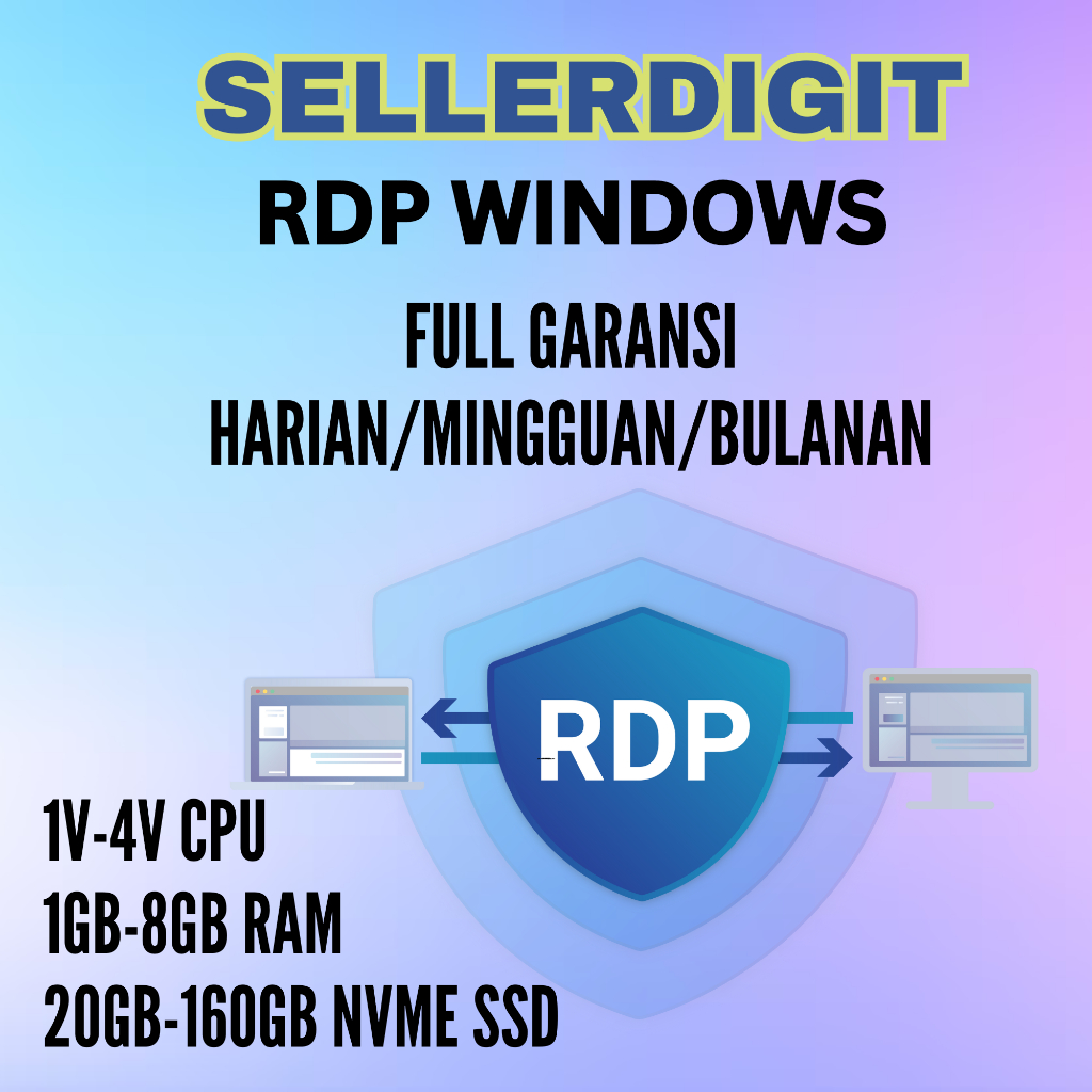 [ RDP/VPS HARIAN/MINGGUAN/BULANAN ] 8GB 4GB 2GB RAM Windows Full Administrator