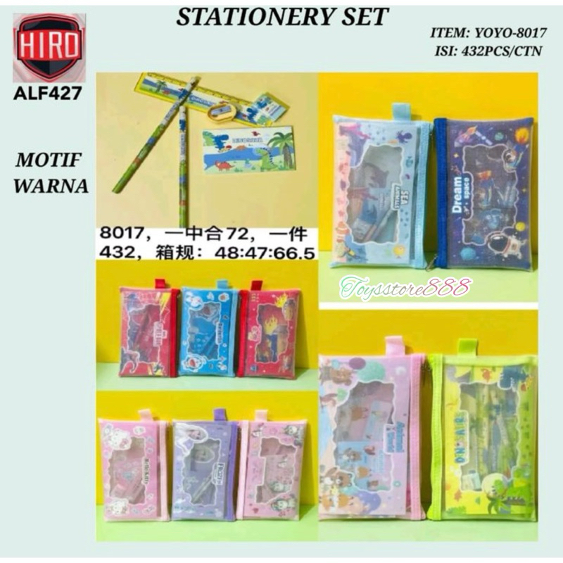 

ST8017 Stationery Set Pouch Character / Set Alat Tulis Pouch Perlengkapan Sekolah Anak