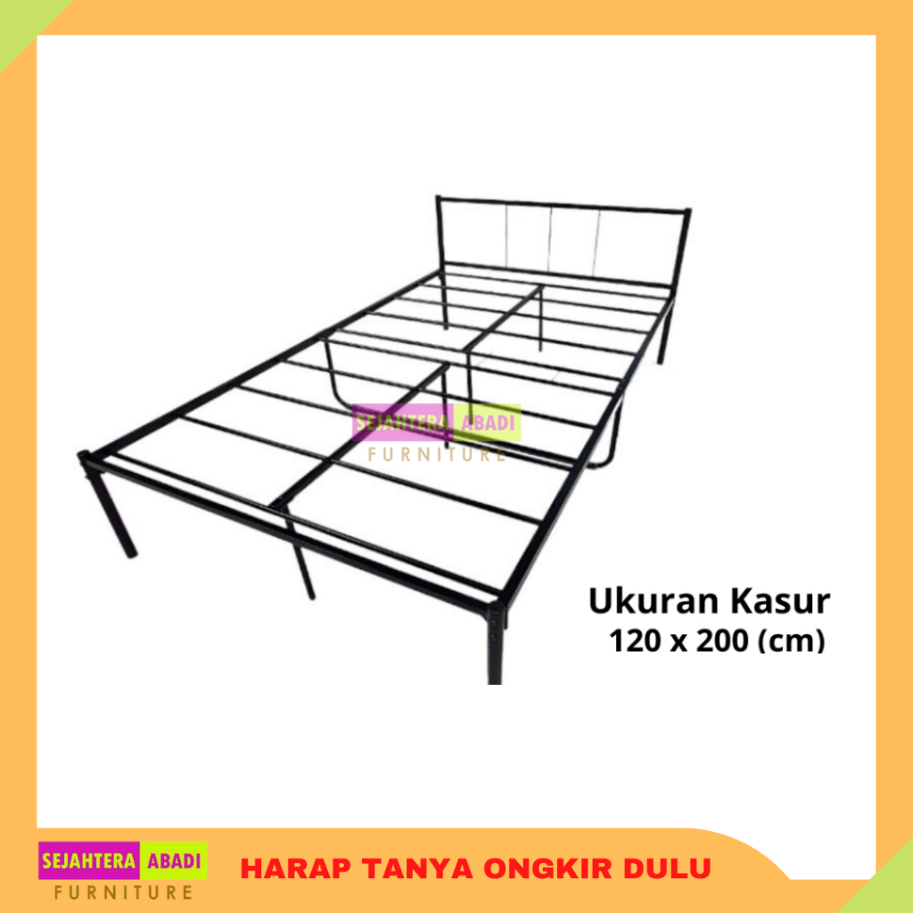 Betta Tempat Tidur Dipan Sandaran Ranjang Besi OLGAA ranjang kost ranjang mess ranjang single ranjan