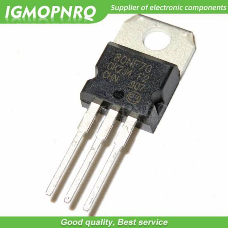 80NF70 STP80NF70 80NF70 P80NF70-220 80A 70V MOSFET N-CH 68V 0.0082 Ohm Baru asli