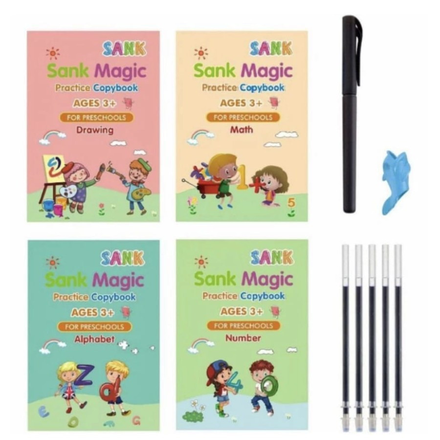 

Sank Magic Practice Book 1 Set Isi 4 Buku + Pulpen / Buku Ajaib