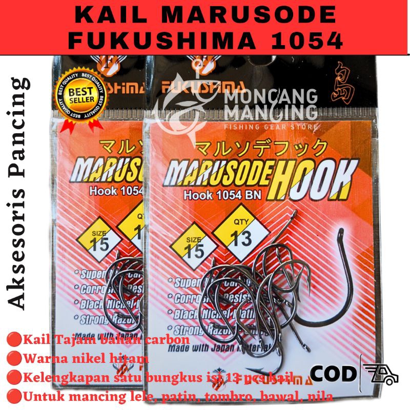 KAIL PANCING FUKUSHIMA MARUSODE 1054 BLACK NIKEL HIGH CARBON KUAT ANTI KOROSI