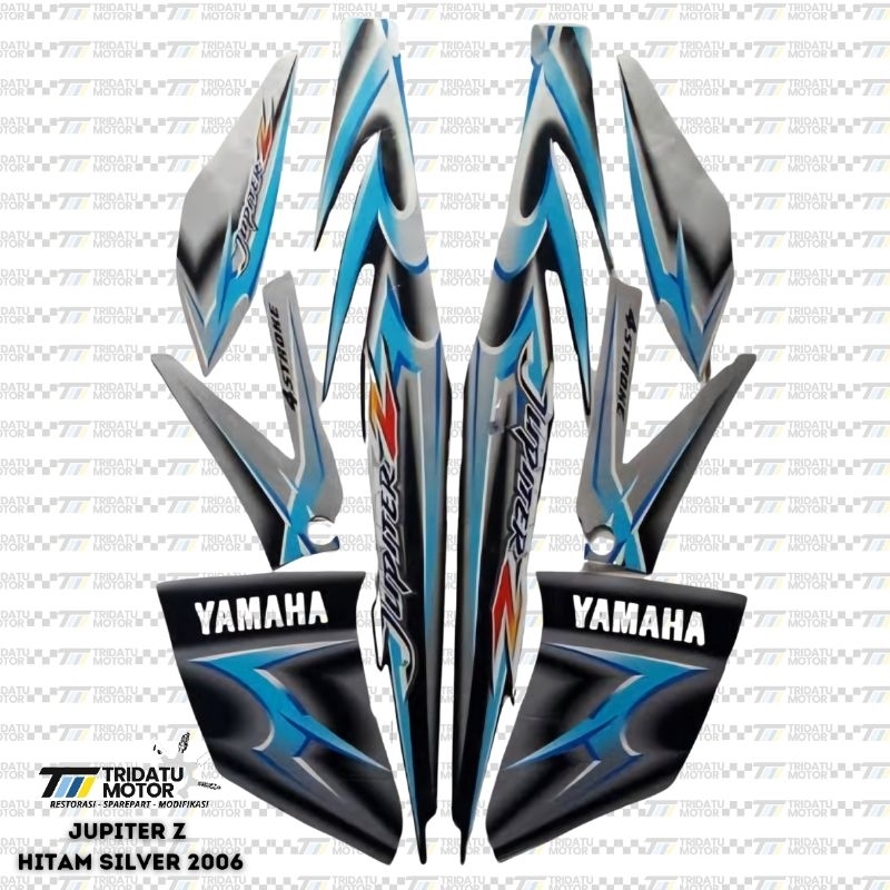 STRIPING JUPITER Z 2006 HITAM SILVER MERAH BIRU KUALITAS SAMA ORIGINAL STICKER STIKER LIS LIST LES D