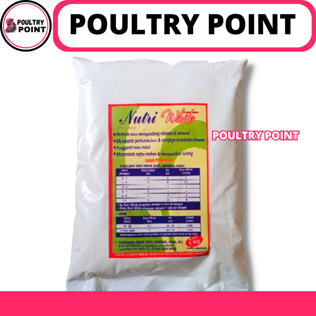 NUTRI WHITE 1KG Susu Hewan Ternak Sapi kambing Domba Pedet cempe