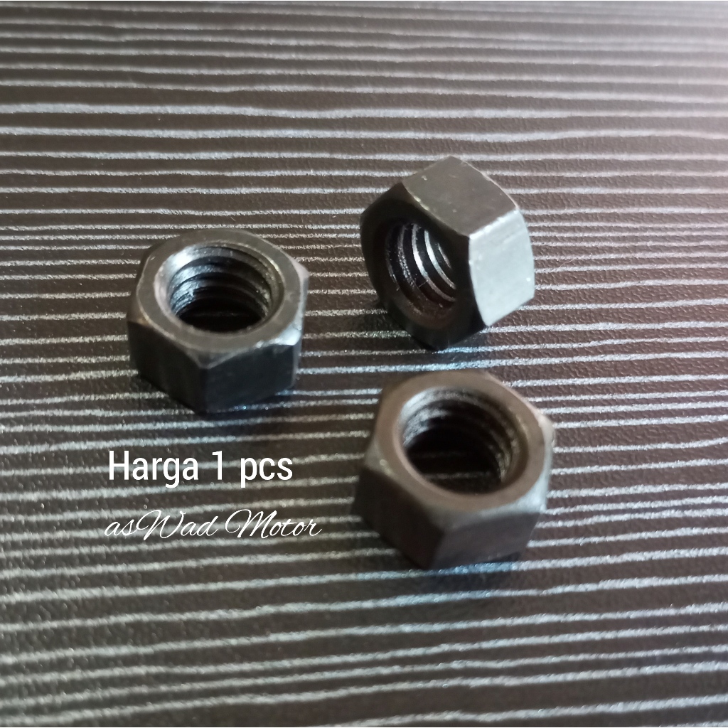 (5PCS)MUR DRAT KASAR M6 K10 UNIVERSAL / MUR KASAR / NUT ONLY HEXAGON DRAT KASAR