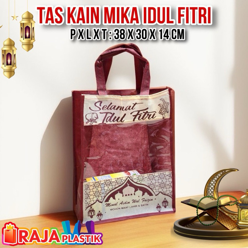 

Tas Kain Mika Lebaran 30x38x14cm / Tas Kain Idul Fitri 30x38x14cm