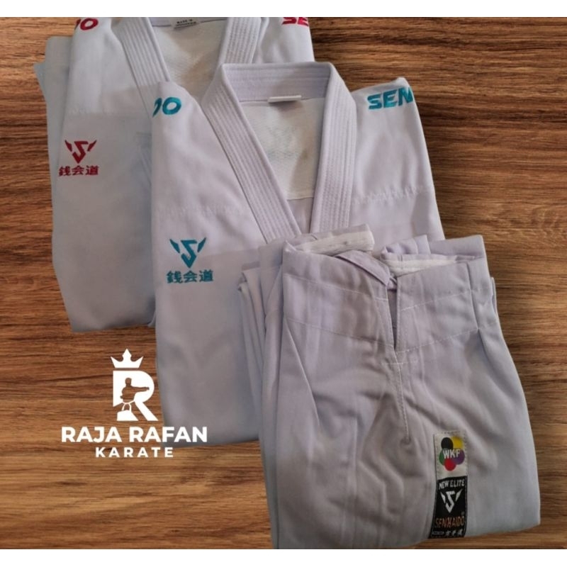 Baju Kata Senkaido Elite Wkf Model Combo 2 Baju 1 Celana 2in One Baju Kata Merah Biru Senkaido Origi