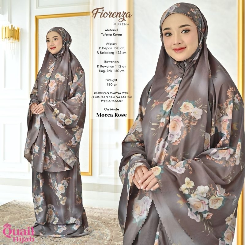 MUKENA FIORENZA DEWASA, MUKENA PRINTING DENGAN BAHAN TIPIS RINGAN DAN FREE BAG LUCU, MUKENA TRAVELIN