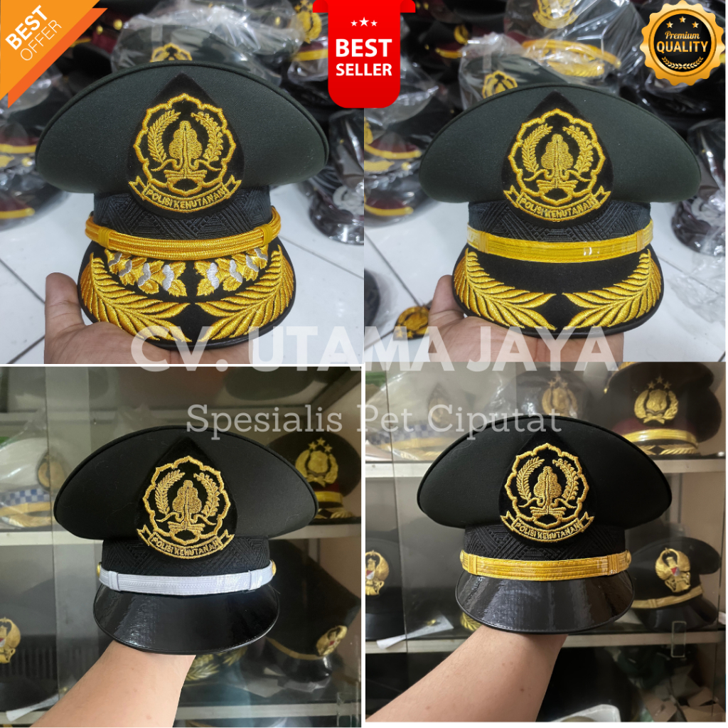 Topi Pet POLHUT Polisi Hutan Kehutanan PDH PDU