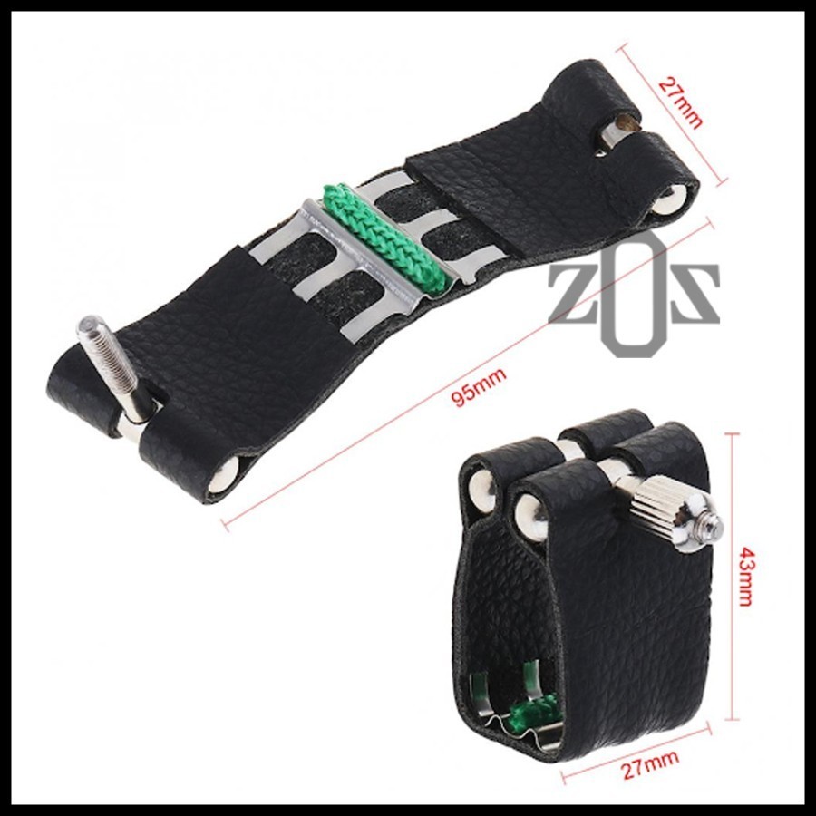 Ligature Mouthpiece Saxophone Alto Soprano Tenor Leather Kulit