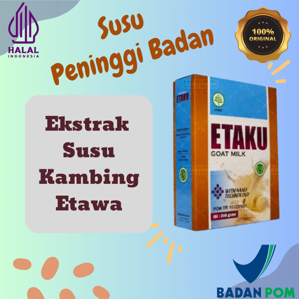 

ETAKU Susu Peninggi Badan Susu Kambing Etawa Sumber Protein Tinggi Kalsium