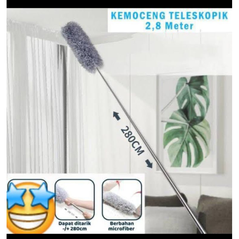 Kemoceng Panjang / Alat Pembersih Plafon / Pembersih Langit2 Sapu 280cm