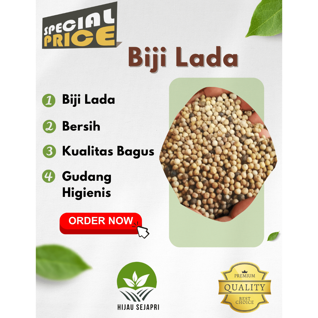 

Biji Lada Makassar / Pepper Seeds, Asli, Pedas, dan Bebas Cucian 500 gr