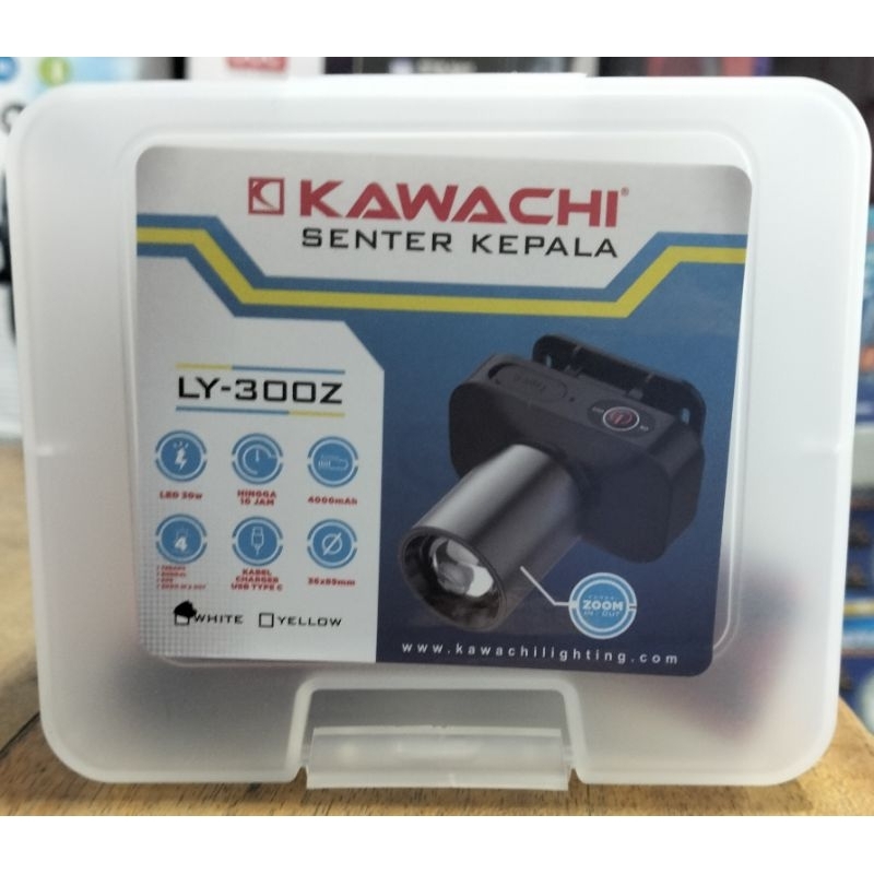 senter kepala led zoom kawachi LY-300z cahaya putih 30 watt