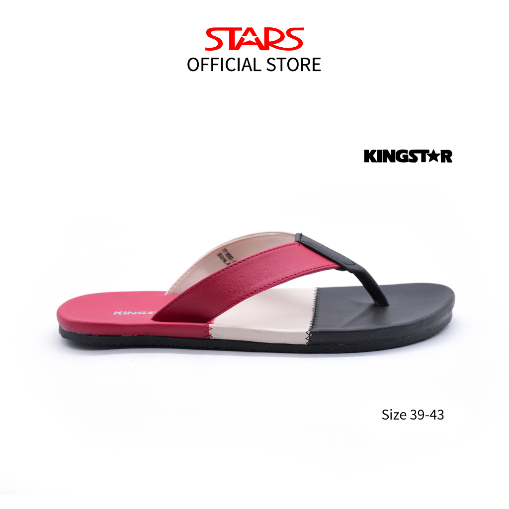 KINGSTAR Sandal Jepit Pria Triple Merah/Putih