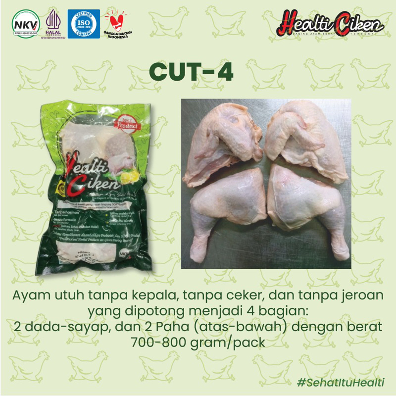 

ayam potong healty 4 potong 750 gr