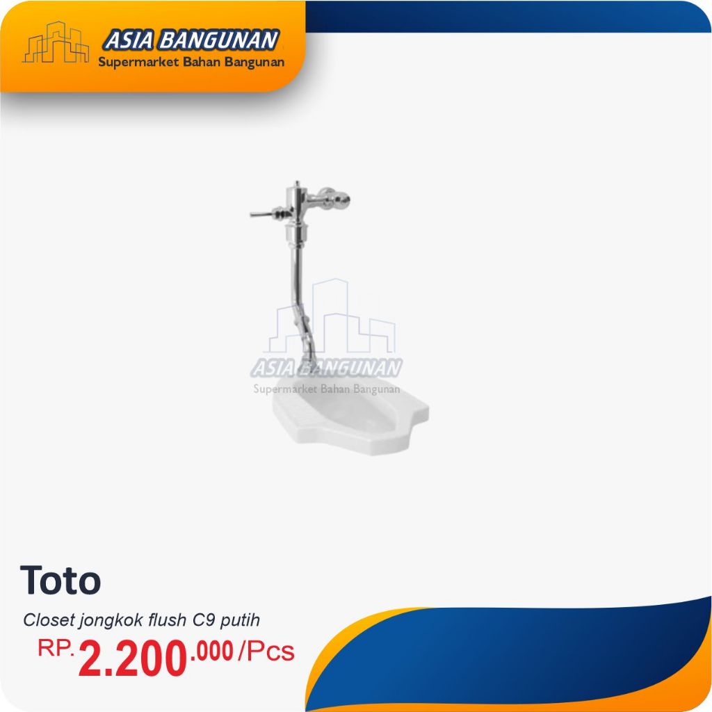 CLOSET JONGKOK FLUSH TOTO CE9 PUTIH