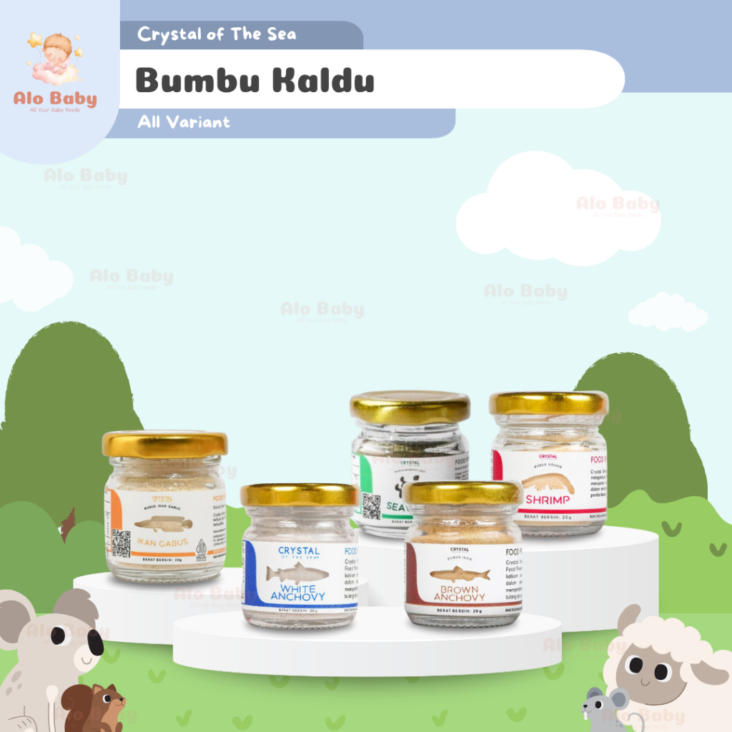

Crystal of the Sea (20gr) BPOM White Anchovy Food Powder / Bubuk Ikan Teri Nasi Putih / mpasi pura kaldu teri kaldu gabus tinggi albumin