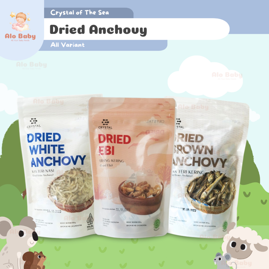 

Crystal of the Sea (80gr) BPOM White Anchovy Food Powder / Bubuk Ikan Teri Nasi Putih / mpasi pura kaldu teri kaldu gabus tinggi albumin