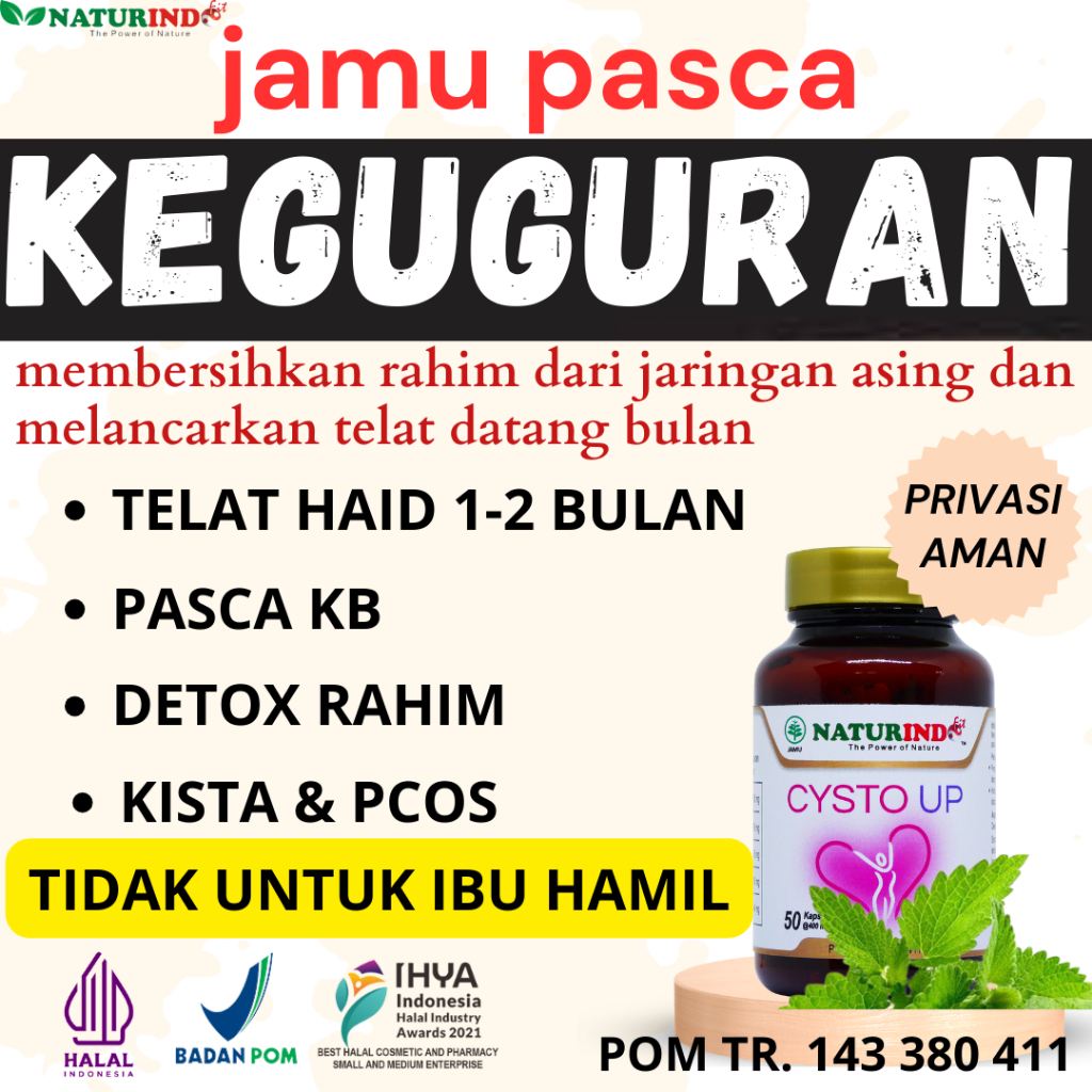 Obat Pelancaran Haid Pasca Keguguran Telat Haid 1-3 Bulan Detox Rahim  Tanpa Kuret Jamu Telat Dateng