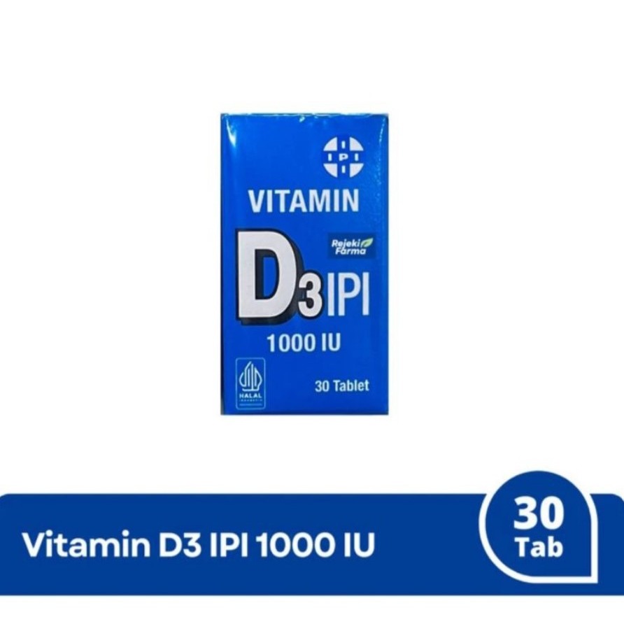 Vitamin Ipi D3 Kemasan Isi 30 dan 75 | Vitamin D Untuk Imunitas Mencegah Kerontokan Rambut | Bagus U