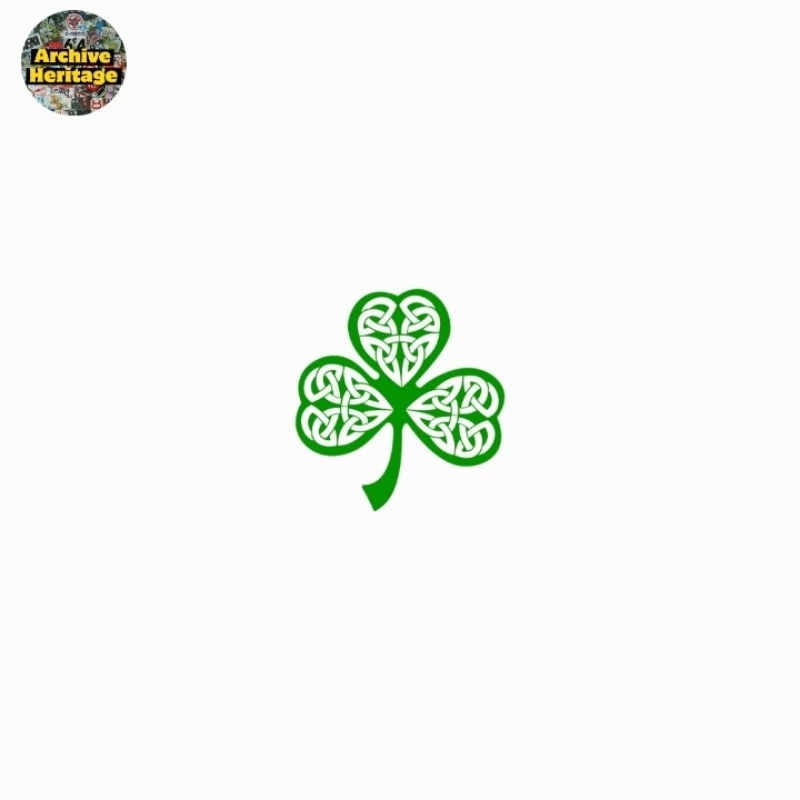 sticker celtic leaf logo shamrock punk rock stiker