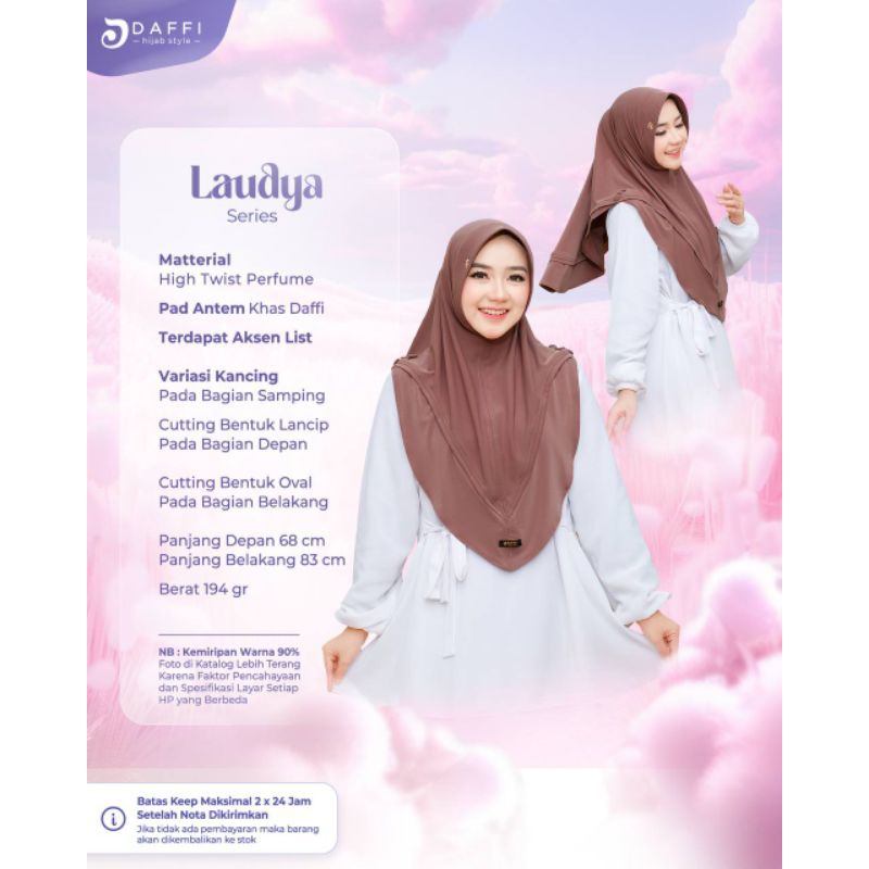 Jilbab Instan Laudya bergo Daffi Hijab