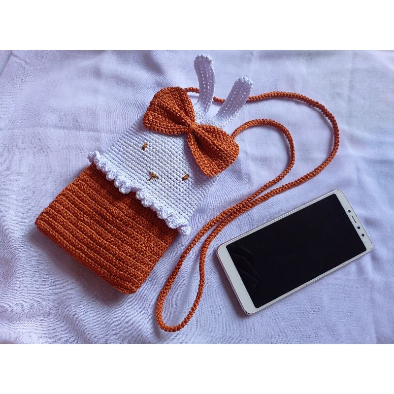 Tas rajut Handmade || Tas rajut Hp motif