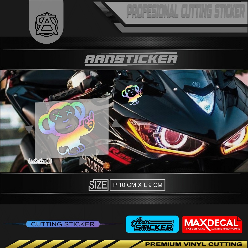 stiker motor - stiker jdm monkey stiker cutting jdm monkey termurah