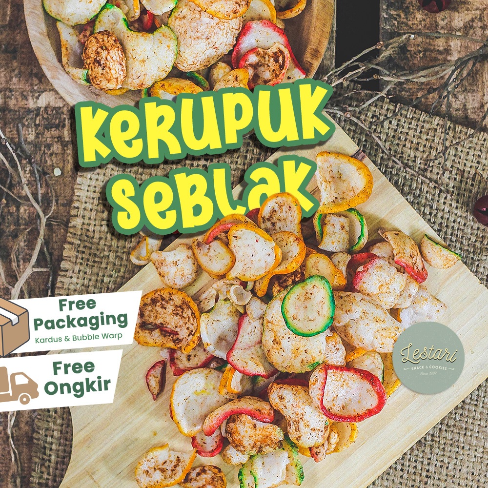

KERUPUK SEBLAK KENCUR 150gr