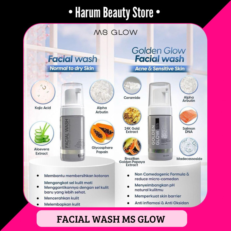 FACIAL WASH MS GLOW || FACIAL WASH GOLDEN MS GLOW