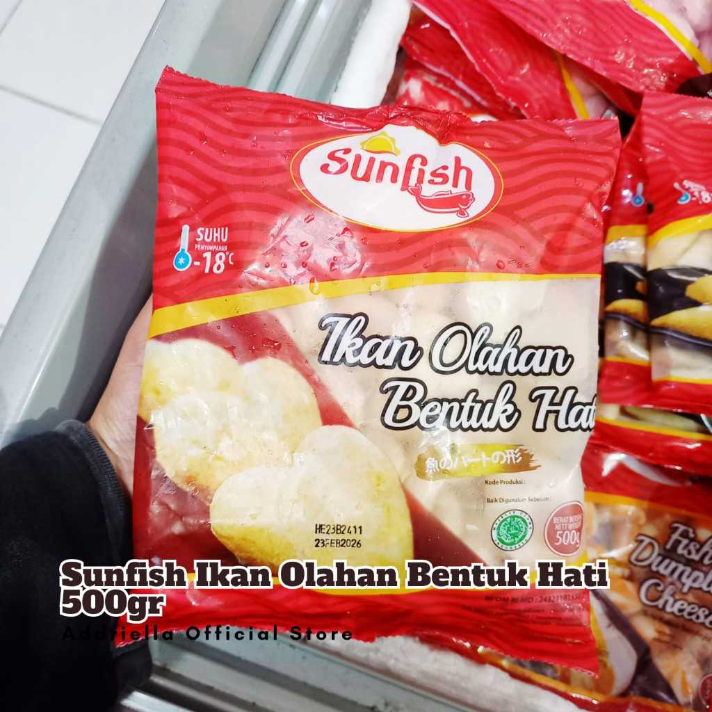 

ADDRIELLA Sunfish Ikan Olahan Bentuk Hati 500gr | Sunfish/Frozenfood/Frozenfood Murah