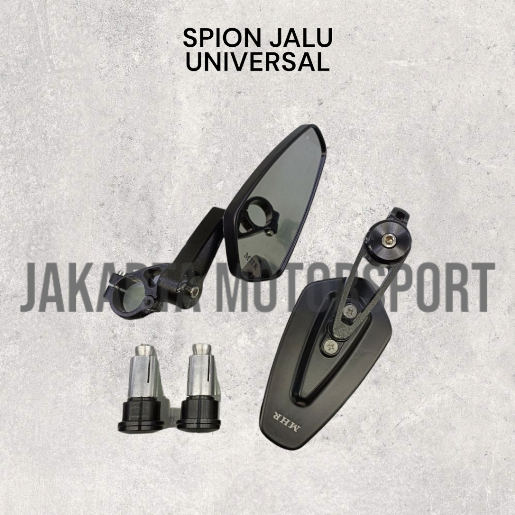 Spion Jalu Stang MHR Racing CNC Universal Kaca Cembung Anti Silau Variasi Bar End Motor NMAX XMAX Ae