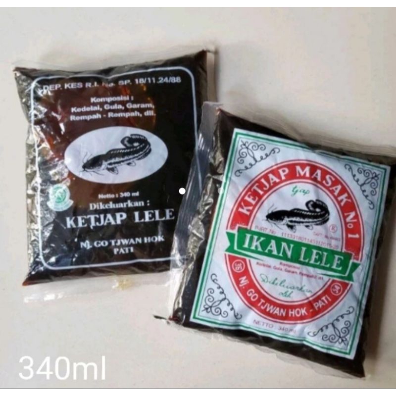 

Kecap Lele 340ml/½kg Kecap Manis Cap Ikan Lele kemasan 340ml