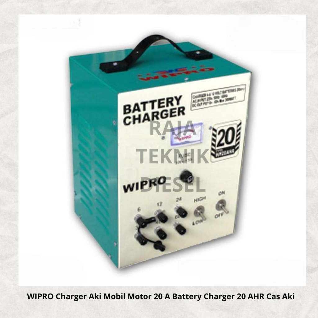 Wipro Charger Aki Mobil Motor 20 A Battery Charger WP 20 AHR Cas Aki WP20AHR Original Terbaik