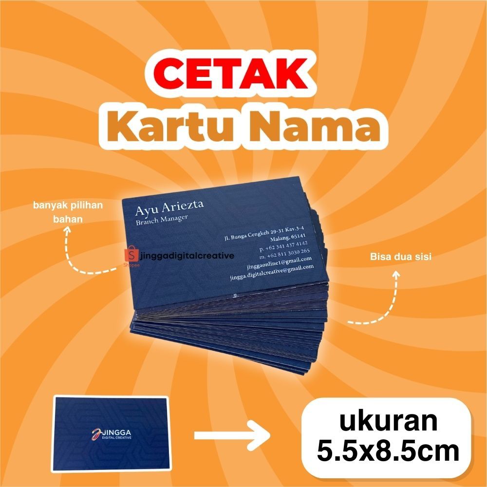 

[Jingga] Kartu Nama Custom | Cetak Kartu Nama | Kartu Nama | Custom Name Card